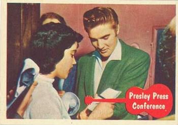 1956 Topps Elvis Presley (Bubbles, R710-1) #7 Presley Press Conference Front