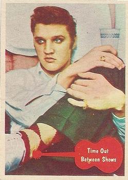 1956 Topps Elvis Presley (Bubbles, R710-1) #9 Time Out Between Shows Front