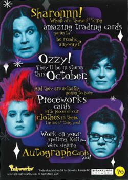 2002 Inkworks The Osbournes - Promos #P0 The Osbournes Back