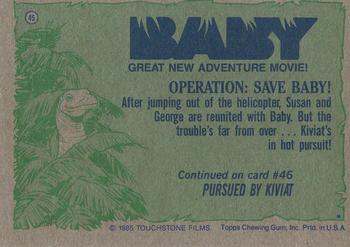 1985 Topps Baby #45 Operation: Save Baby! Back