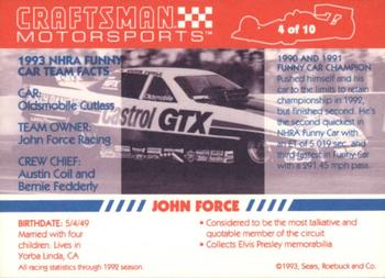 1993 Craftsman - Craftsman Motorsports #4 John Force Back
