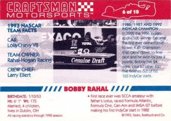 1993 Craftsman - Craftsman Motorsports #6 Bobby Rahal Back