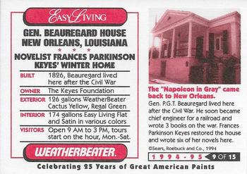 1994-95 Craftsman - Great American Homes #9 Beauregard-Keyes House Back