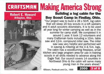 1999-00 Craftsman - Making America Strong #3 Building a Log Cabin Back