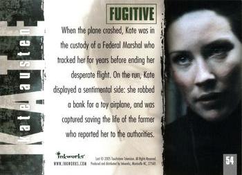 2005 Inkworks Lost Season One #54 Kate Austen: Fugitive Back