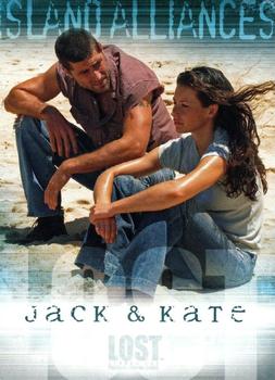 2005 Inkworks Lost Season One #82 Jack & Kate: Affection Front
