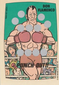 1989 Topps Nintendo - Punch-Out!! Scratch-Offs #5 Punch-Out Screen 5 (Don Flamenco) Front