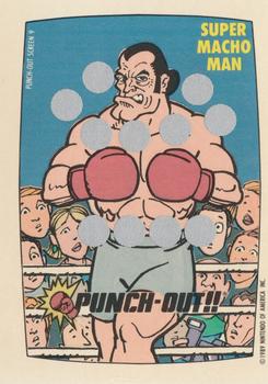 1989 Topps Nintendo - Punch-Out!! Scratch-Offs #9 Punch-Out Screen 9 (Super Macho Man) Front