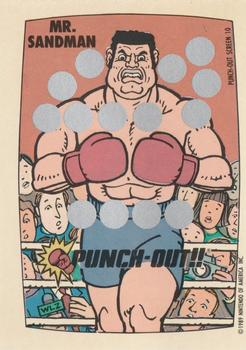 1989 Topps Nintendo - Punch-Out!! Scratch-Offs #10 Punch-Out Screen 10 (Mr. Sandman) Front