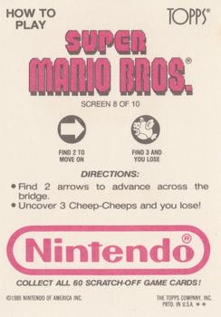 1989 Topps Nintendo - Super Mario Bros. Scratch-Offs #8 Mario I Screen 8 Back