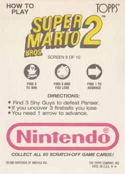 1989 Topps Nintendo - Super Mario Bros. 2 Scratch-Offs #9 Mario II Screen 9 Back