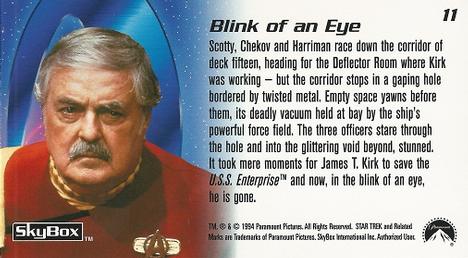 1994 SkyBox Star Trek Generations Cinema Collection #11 Blink of an Eye Back