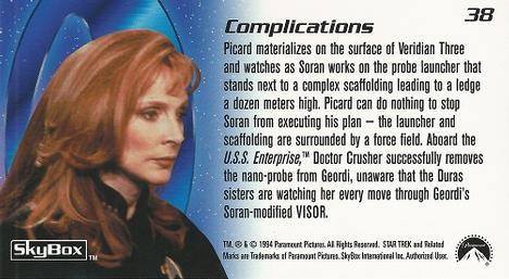 1994 SkyBox Star Trek Generations Cinema Collection #38 Complications Back