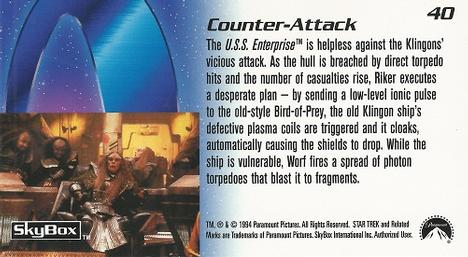 1994 SkyBox Star Trek Generations Cinema Collection #40 Counter-Attack Back