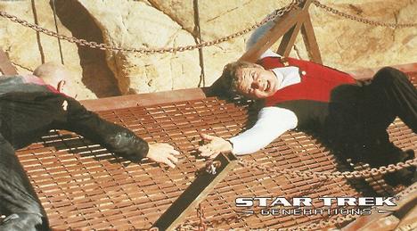 1994 SkyBox Star Trek Generations Cinema Collection #52 Hanging in the Balance Front