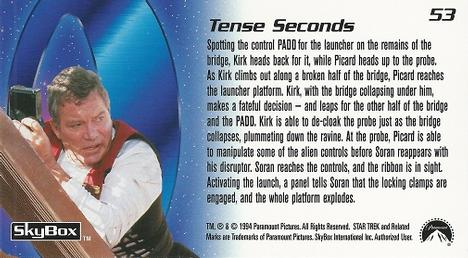 1994 SkyBox Star Trek Generations Cinema Collection #53 Tense Seconds Back