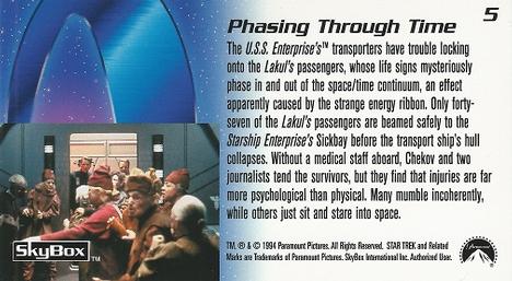 1994 SkyBox Star Trek Generations Cinema Collection #5 Phasing Through Time Back