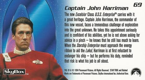 1994 SkyBox Star Trek Generations Cinema Collection #69 Captain John Harriman Back