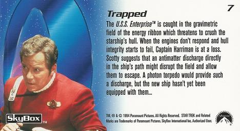 1994 SkyBox Star Trek Generations Cinema Collection #7 Trapped Back