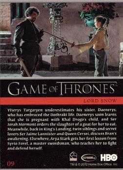 2012 Rittenhouse Game of Thrones Season 1 #09 Viserys Targaryen underestimates his sister... Back