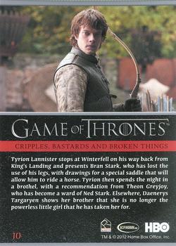 2012 Rittenhouse Game of Thrones Season 1 #10 Tyrion Lannister stops at Winterfell on his way back... Back