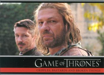2012 Rittenhouse Game of Thrones Season 1 #11 Inside Castle Black's courtyard, Jon Snow draws the ire... Front