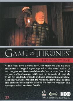 2012 Rittenhouse Game of Thrones Season 1 #23 At the Wall, Lord Commander Jeor Mormont and his men... Back