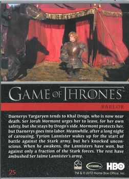 2012 Rittenhouse Game of Thrones Season 1 #25 Daenerys Targaryen tends to Khal Drogo, who is now... Back