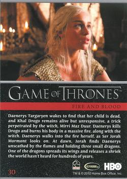 2012 Rittenhouse Game of Thrones Season 1 #30 Daenerys Targaryen wakes to find that her child is... Back