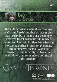 2012 Rittenhouse Game of Thrones Season 1 #68 Bran Stark Back