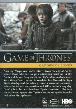 2013 Rittenhouse Game of Thrones Season 2 #11 Garden of Bones Back