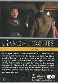 2013 Rittenhouse Game of Thrones Season 2 #12 Garden of Bones Back