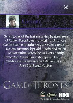 2013 Rittenhouse Game of Thrones Season 2 #38 Gendry Back