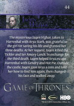 2013 Rittenhouse Game of Thrones Season 2 #44 Jaqen H'ghar Back