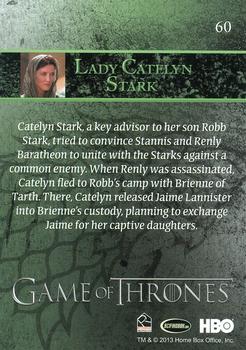 2013 Rittenhouse Game of Thrones Season 2 #60 Lady Catelyn Stark Back