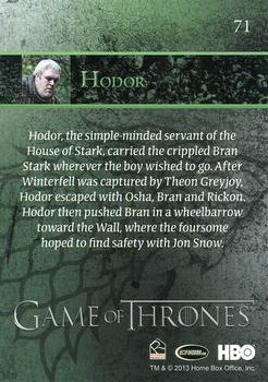 2013 Rittenhouse Game of Thrones Season 2 #71 Hodor Back