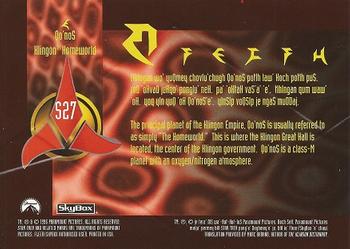 1996 SkyBox Star Trek: The Next Generation Season 5 - Klingons #S27 Klingon Homeworld Back