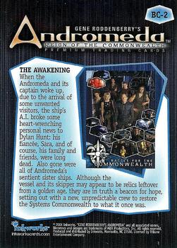 2004 Inkworks Andromeda Reign of the Commonwealth - Battle for the Commonwealth Puzzle #BC-2 The Awakening Back