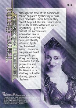 2004 Inkworks Andromeda Reign of the Commonwealth - The Women of Andromeda Box Loader #BL-3 Trance Gemini Back