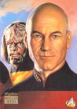 1994 SkyBox Star Trek Master Series - Crew Triptych #F4 The Next Generation Card 1 of 3 Front