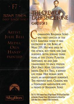 1994 Skybox Star Trek Master Series 2 Crew Triptych Card #F7 The Crew of Deep Sp 