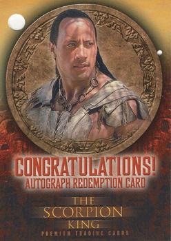 2002 Inkworks The Scorpion King - Autographs #AR1 Autograph Redemption Card Front