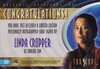 2002 Rittenhouse Farscape Season 3 - Autographs #A17 Linda Cropper Back