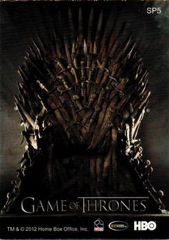 2012 Rittenhouse Game of Thrones Season 1 - You Win or You Die #SP5 Jon Snow 