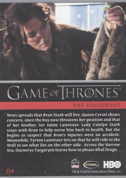 2012 Rittenhouse Game of Thrones Season 1 - Foil #04 News spreads that Bran Stark will live. Queen Cers Back