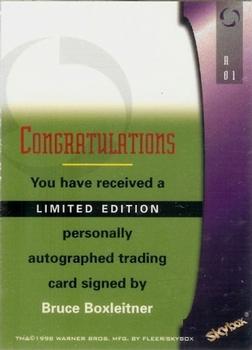 1998 Fleer Babylon 5 Season 5 - Autographs #A01 Bruce Boxleitner Back
