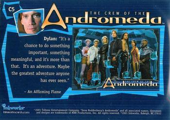 2001 Inkworks Andromeda Season 1 - The Crew of the Andromeda #C5 Captain Dylan Hunt Back