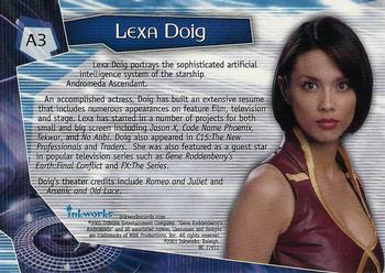 2001 Inkworks Andromeda Season 1 - Autographs #A3 Lexa Doig Back