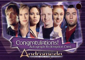 2001 Inkworks Andromeda Season 1 - Autographs #AR-1 Autograph Redemption Card Front
