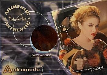 2001 Inkworks Andromeda Season 1 - Pieceworks Costume Relics #PW4 Trance Gemini Front